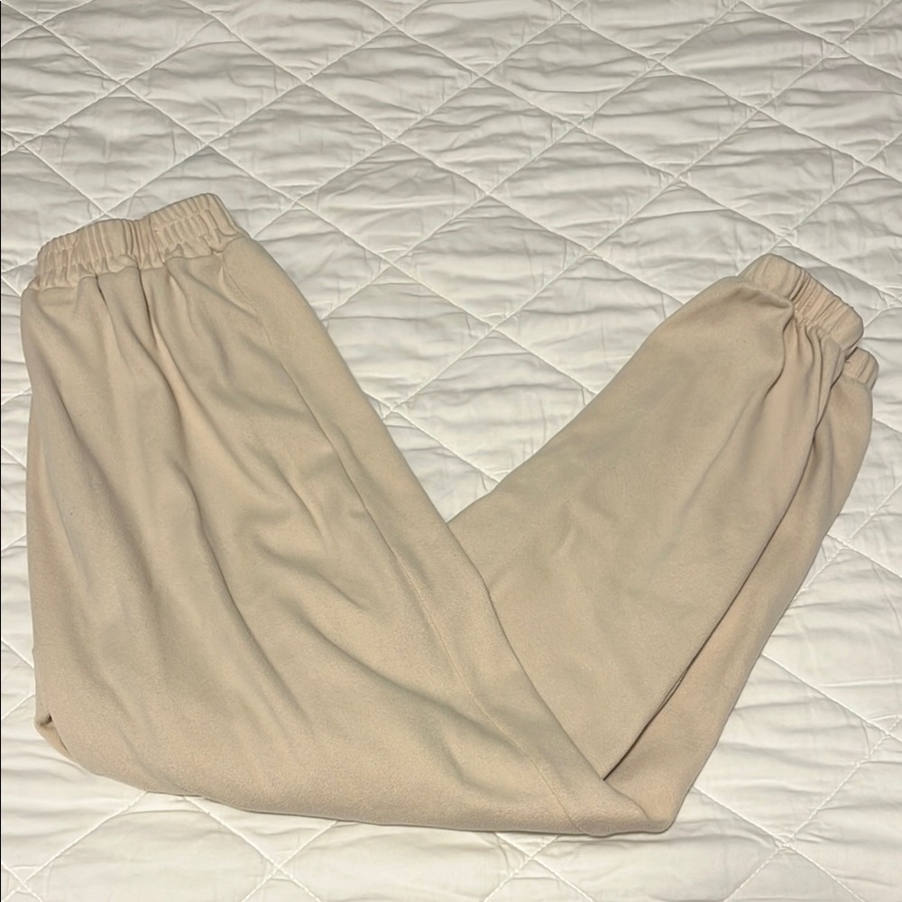 Beige Jogger Pants